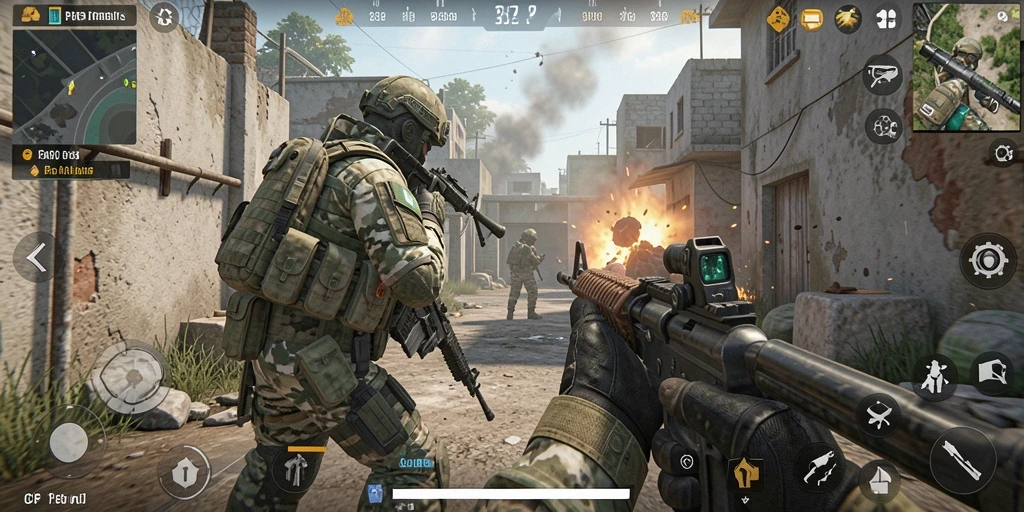 Screenshot gameplay <strong>6CF</strong> dengan aksi mendebarkan dan grafis luar biasa.