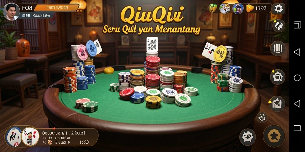 Screenshot gameplay QiuQiu yang seru dan interaktif.