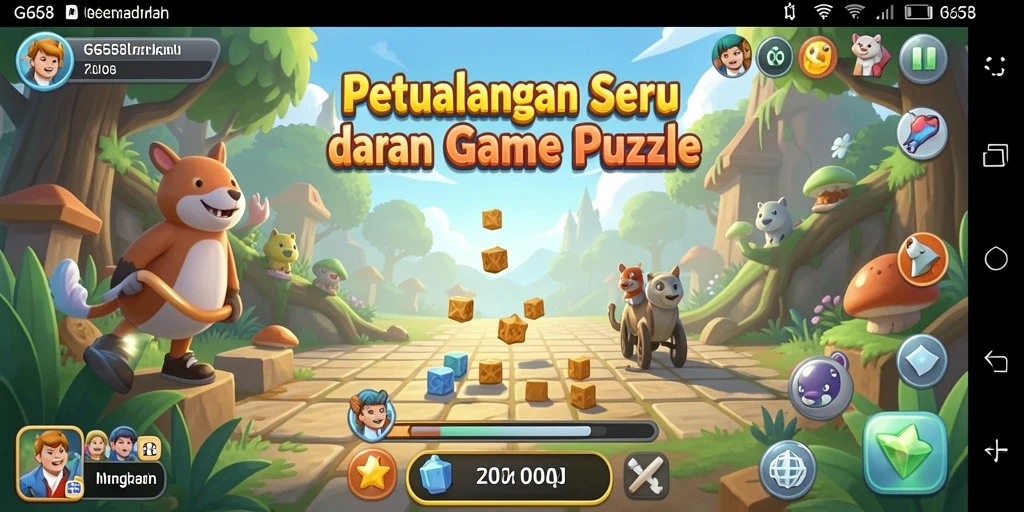 Tampilan gameplay G668 yang menantang dan penuh warna.