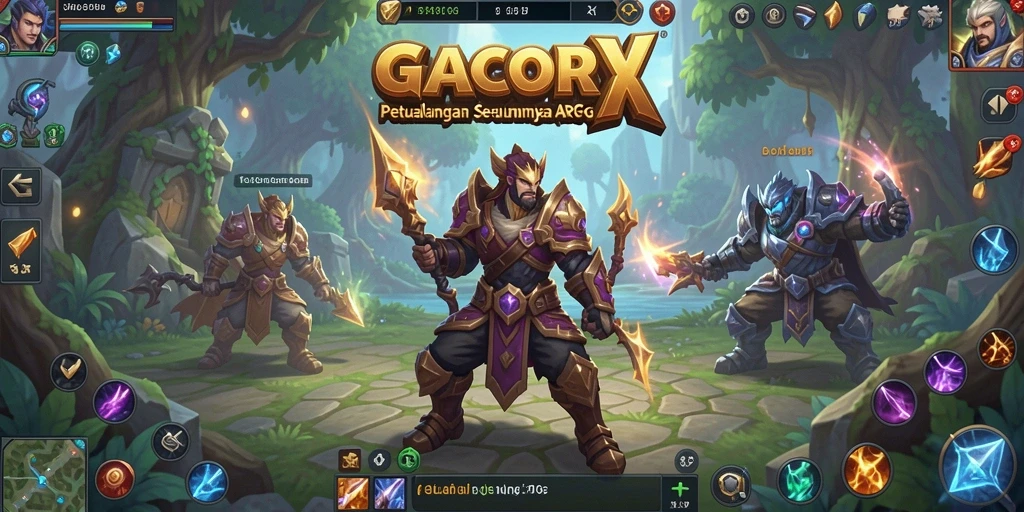 Screenshot GACORX menampilkan aksi pertarungan ARPG yang mendebarkan.