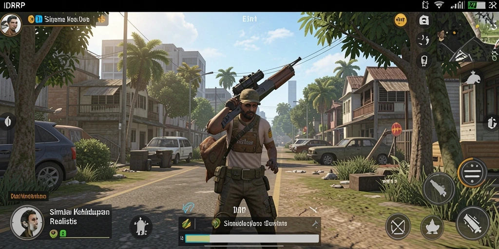 Tangkapan layar <strong>IDRRP</strong> menunjukkan interaksi karakter yang realistis dalam gameplay.