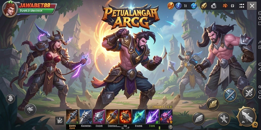 Tampilan gameplay JAWABET88 yang epik dan mendebarkan.