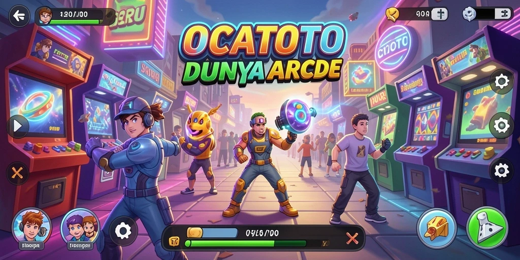 Tangkapan layar OCATOTO menampilkan gameplay yang seru dan penuh warna.