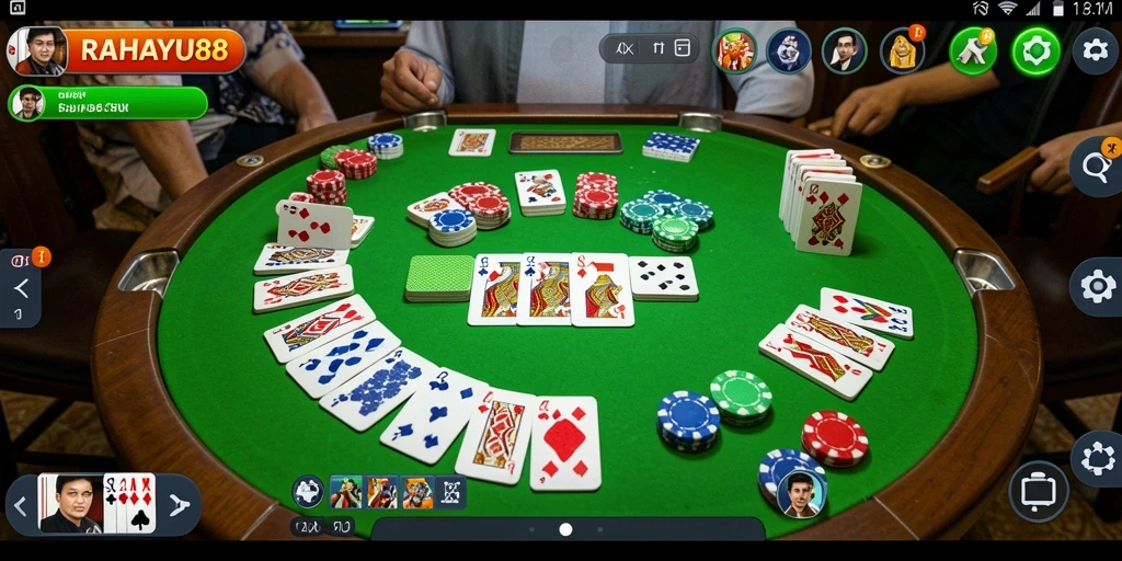 Tangkapan layar <strong>RAHAYU88</strong> menampilkan gameplay Gaple yang menarik dan penuh tantangan.