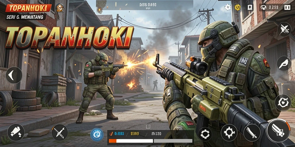 Gameplay seru TOPANHOKI dengan banyak aksi dan strategi.