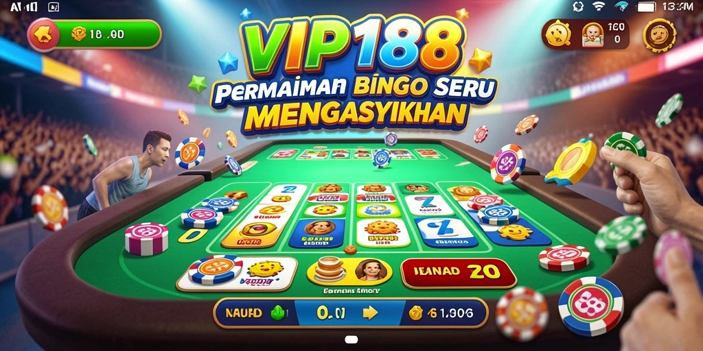 Tampilan permainan Bingo yang seru di VIP188.