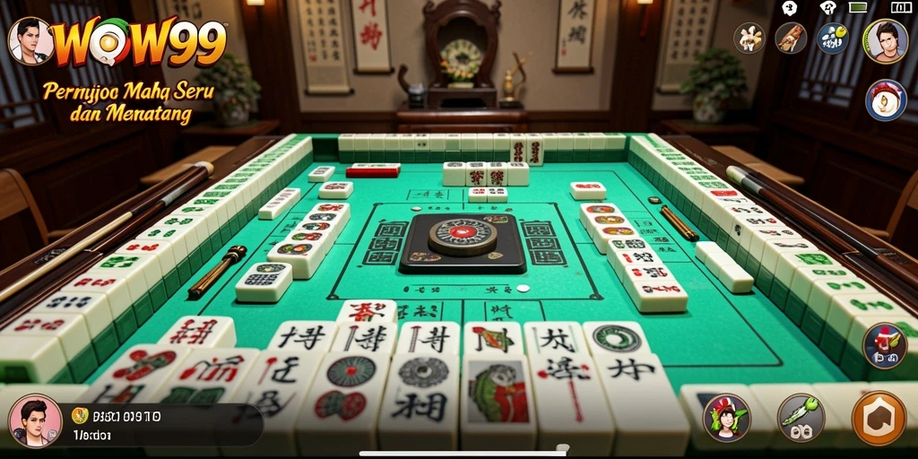 Tampilan gameplay menakjubkan dari WOW99, penuh warna dan tantangan Mahjong.